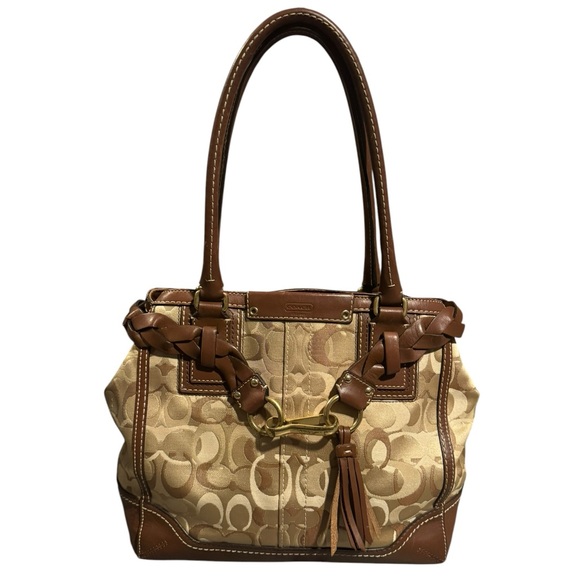Coach Handbags - Coach Hampton Signature Satchel